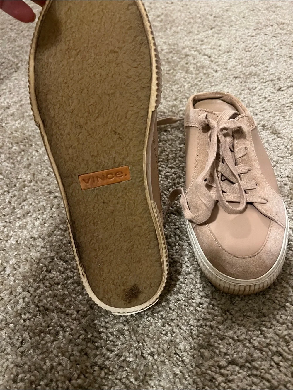Vince Kess Backless leather and suede sneaker 7